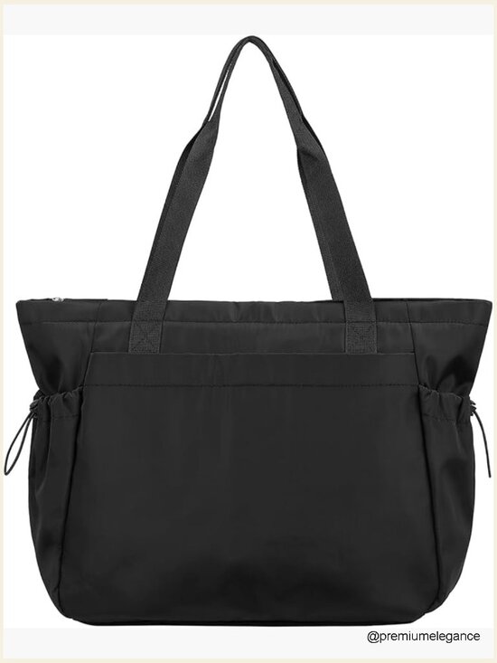 Handbags - Large Lightweight Tote Bag with Zipper Travel Work Gym Handbag